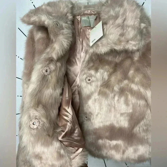 Asos Blush Pink Faux Fur Jacket - Picture 8 of 8